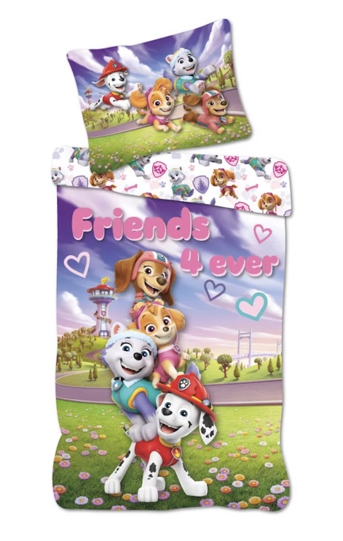 1 Käpapatrulli Friends4ever voodipesukomplekt väike (100x135 cm, 40x60 cm)