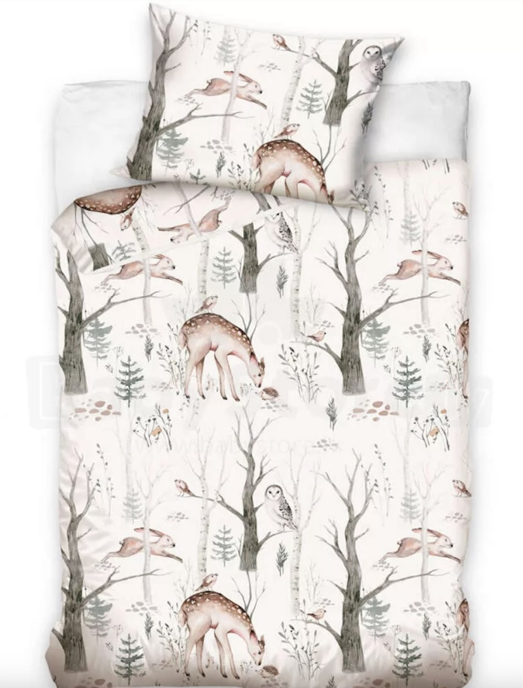 Metsloomad talvises metsas voodipesukomplekt