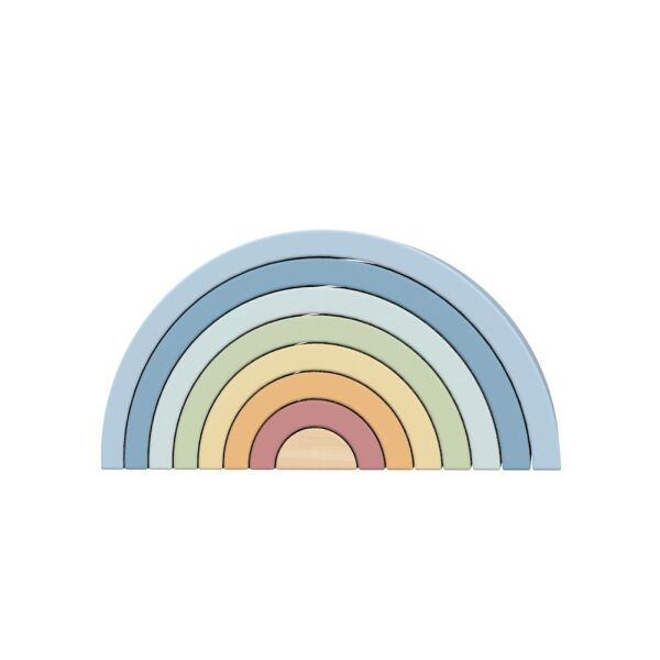 tooky-toy-pastel-puzzle-wooden-montessori-rainbow-blocks Montessori suur ja värviline vikerkaar