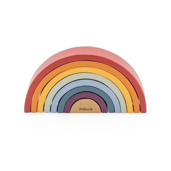 viga-polarb-wooden-rainbow-puzzle-creative-montessori-blocks Montessori suur ja värviline vikerkaar
